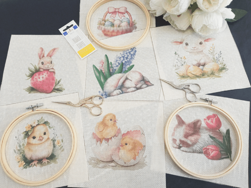 hase und tulpe (mgh 030) kreuzstich set