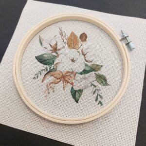 weiße blume (mgh 016) kreuzstich set