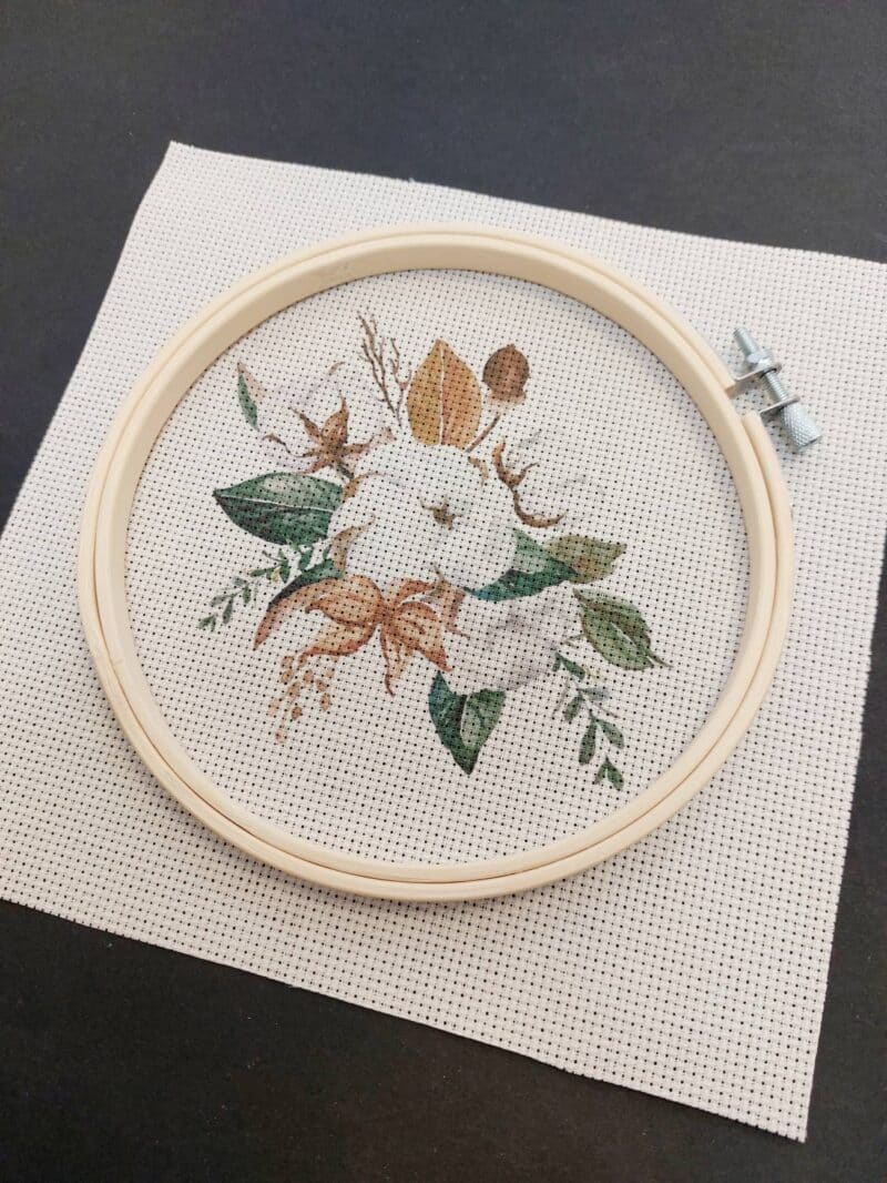 weiße blume (mgh 016) kreuzstich set