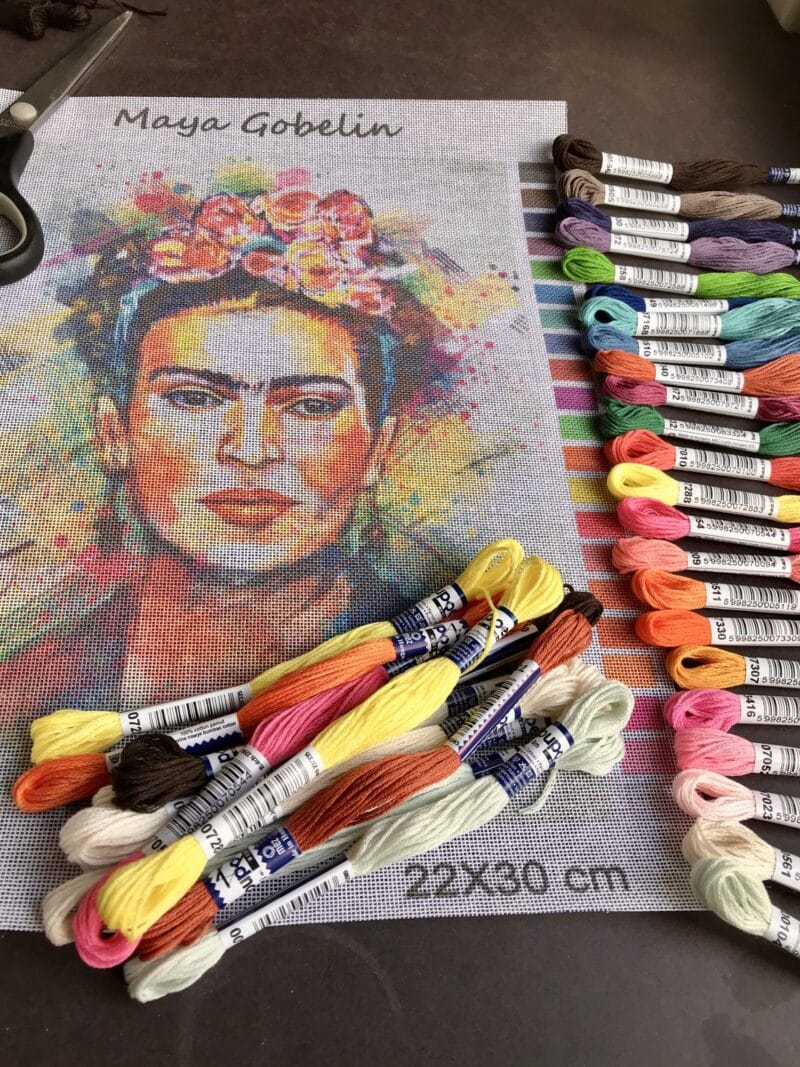 frida kahlo (mg 182) gobelin stickbild stickpackung
