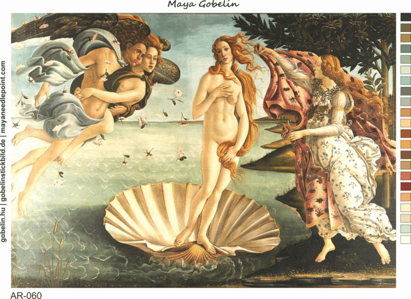 geburt der venus (ar 060) gobelin stickbild stickpackung