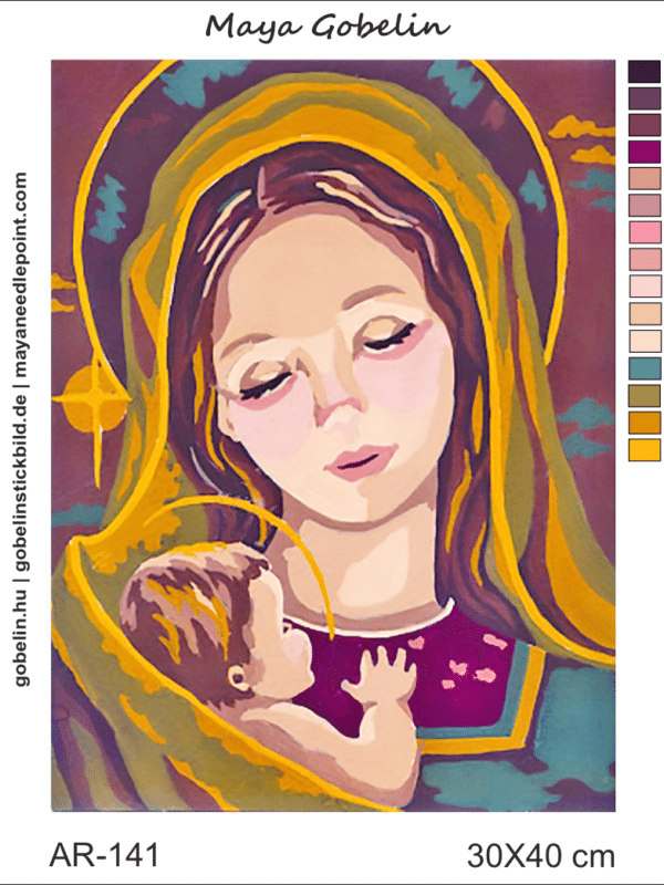 mutter jesu (ar 141) gobelin stickbild stickpackung