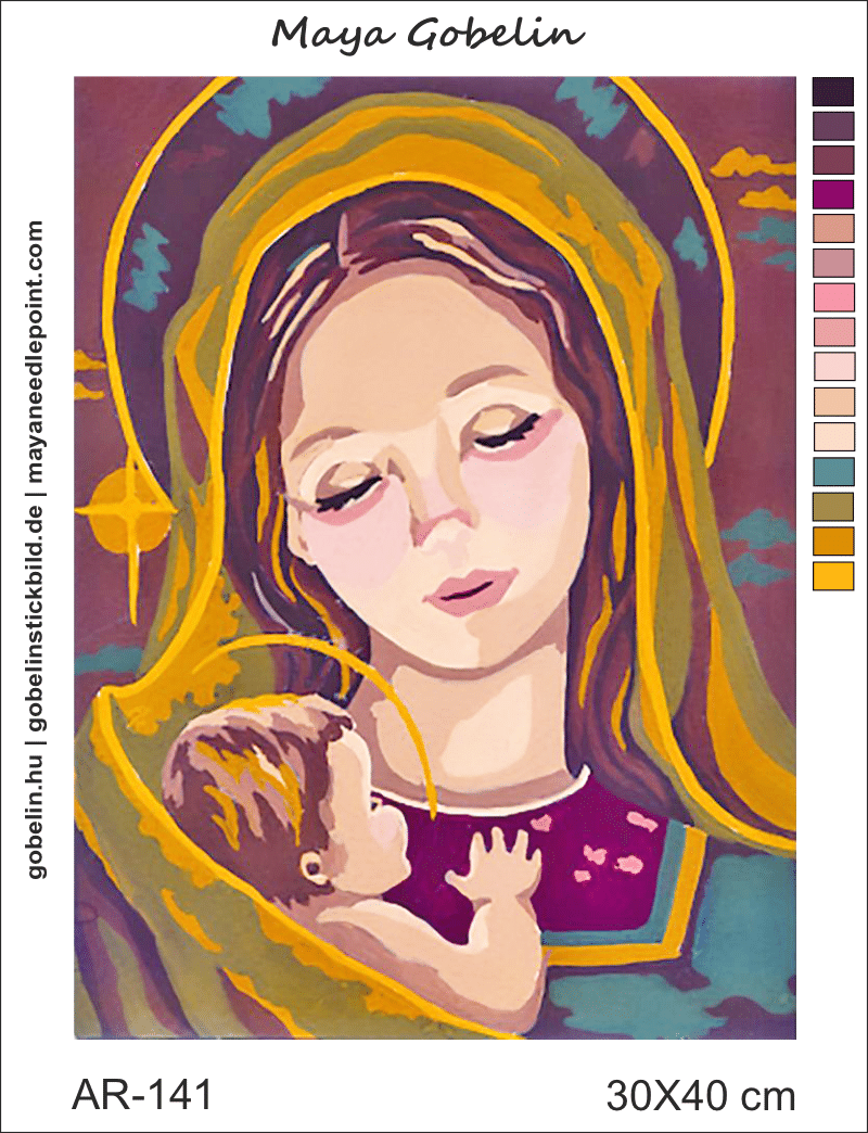 mutter jesu (ar 141) gobelin stickbild stickpackung