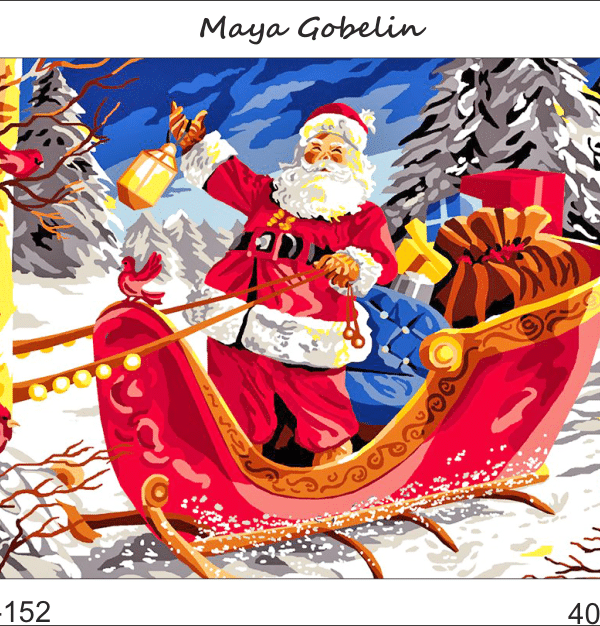 der weihnachtsmann kommt (ar 152) gobelin stickbild stickpackung