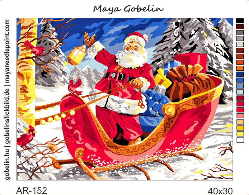 der weihnachtsmann kommt (ar 152) gobelin stickbild stickpackung