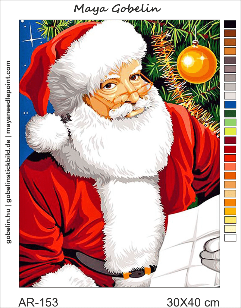 weihnachtsmann (ar 153) gobelin stickbild stickpackung