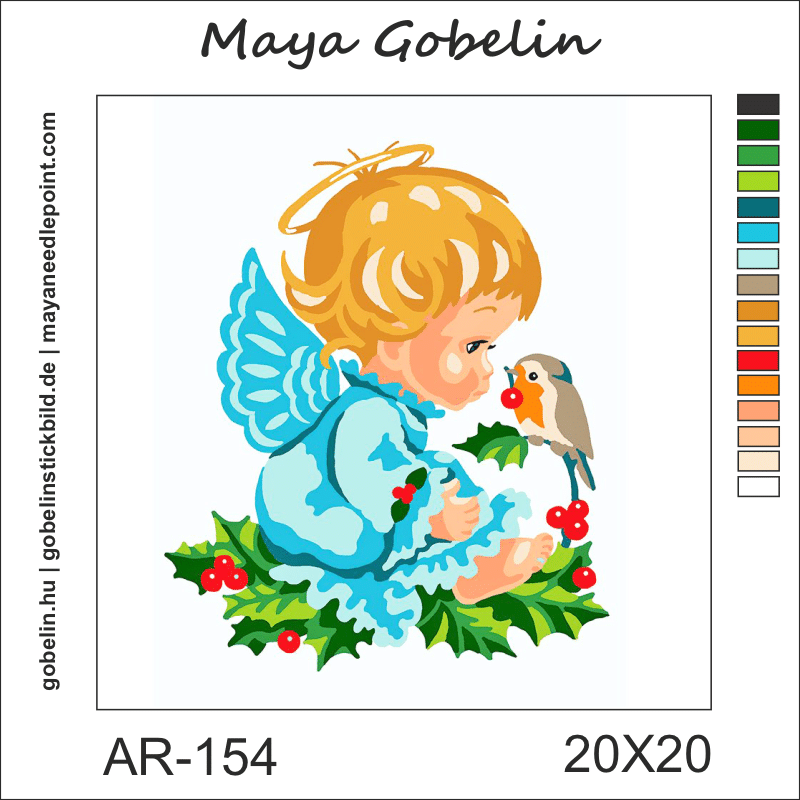 kleiner engel (ar 154) gobelin stickbild stickpackung
