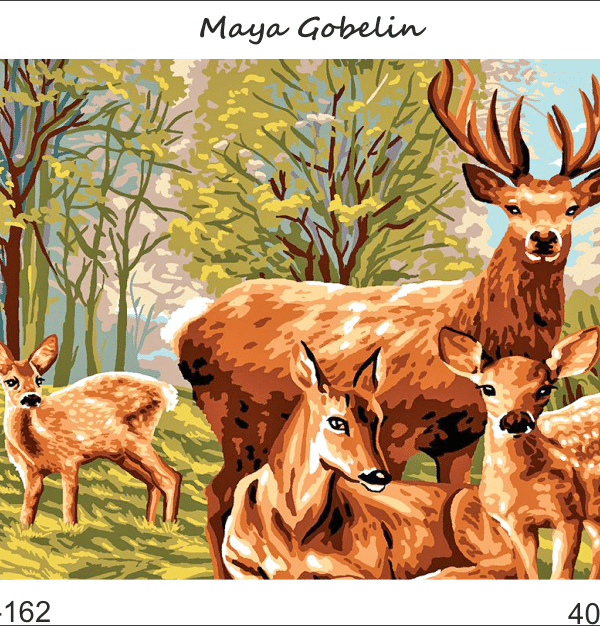 hirsche im wald (ar 162) gobelin stickbild stickpackung