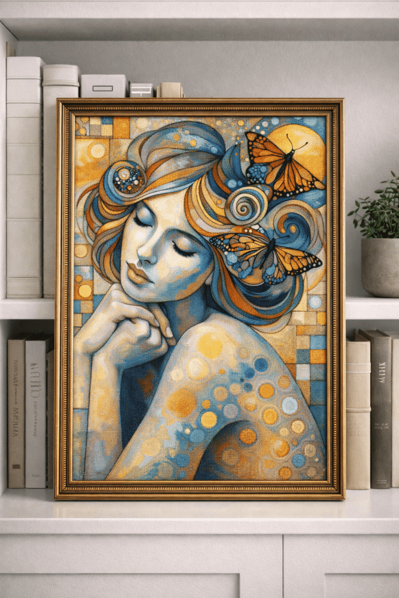 klimt inspiriertes kunstwerk ii. (mg 1109) gobelin stickbild stickpackung