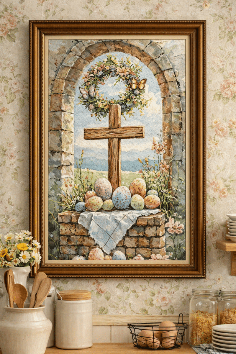 glaube und ostern iii. (mg 1131) gobelin stickbild stickpackung