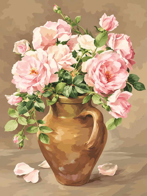 rosen in einer vase (mg 862) gobelin stickbild stickpackung