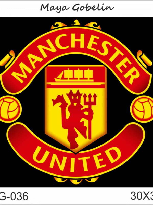 manchester united logo (eg 036) gobelin stickbild stickpackung