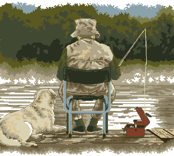 der fischer (fe 071) gobelin stickbild stickpackung