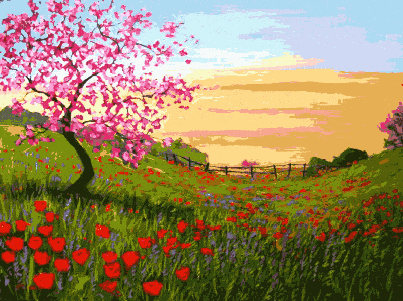 blumenwiese (fe 134) gobelin stickbild stickpackung