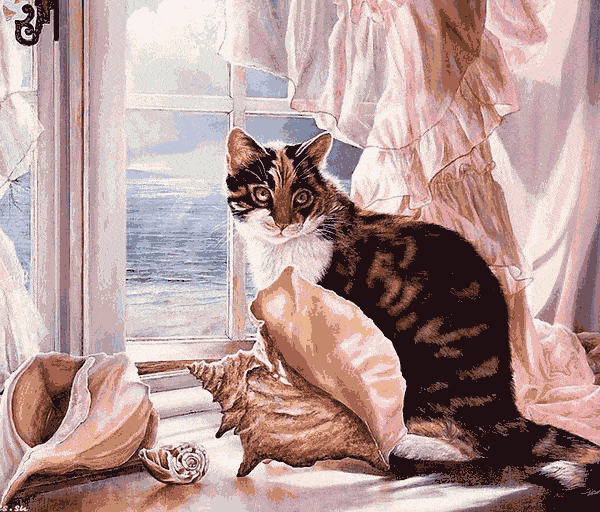 katze (fe 160) gobelin stickbild stickpackung