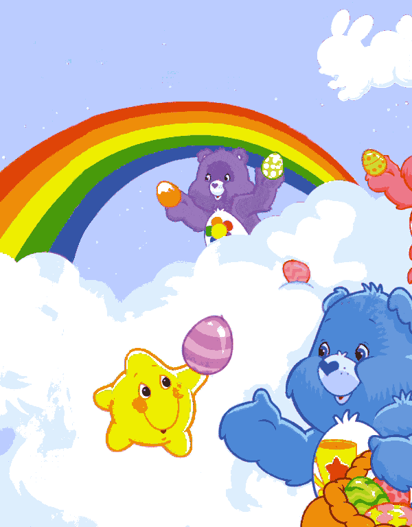 teddybären oben auf dem regenbogen (gy 060) gobelin stickbild stickpackung
