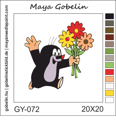 maulwurf (gy 072) gobelin stickbild stickpackung