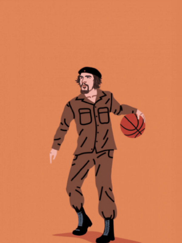 che guevara spielt basketball (mg 282) gobelin stickbild stickpackung