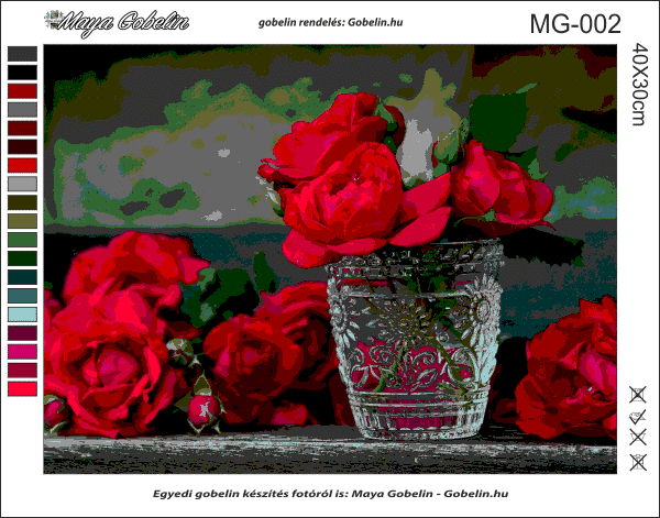 rote rosen (mg 003) gobelin stickbild stickpackung