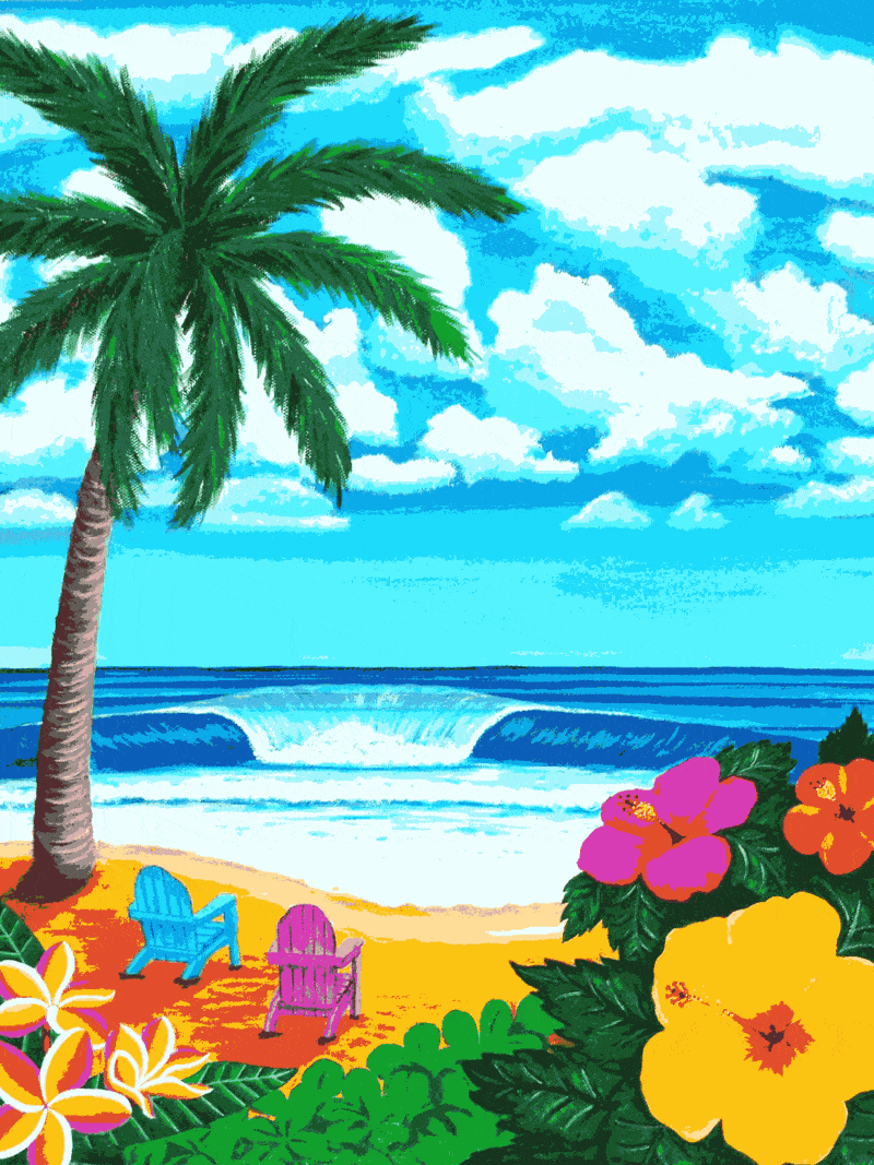 hawaii küste (mg 023) gobelin stickbild stickpackung