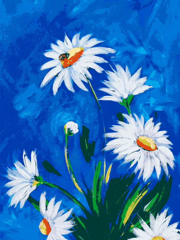 blumen und marienkäfer (mg 026) gobelin stickbild stickpackung