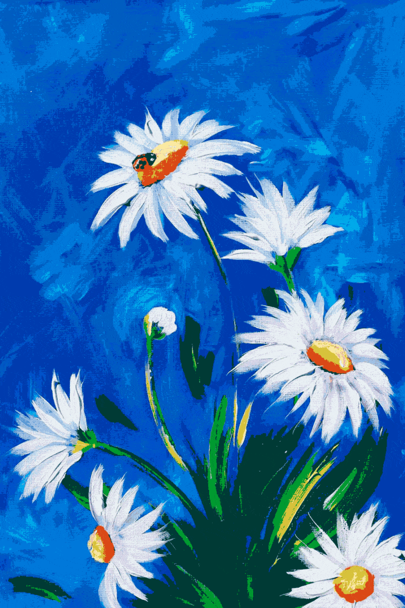 blumen und marienkäfer (mg 026) gobelin stickbild stickpackung