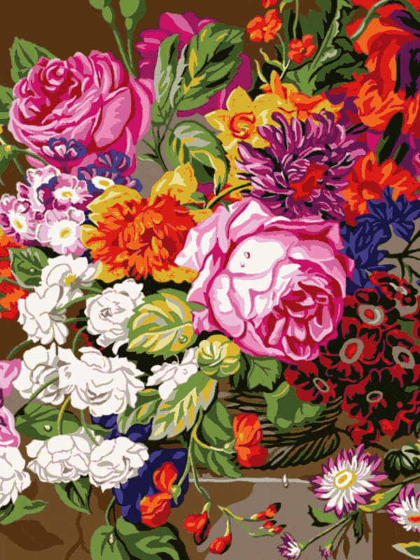 stillleben mit blumen (mg 060) gobelin stickbild stickpackung