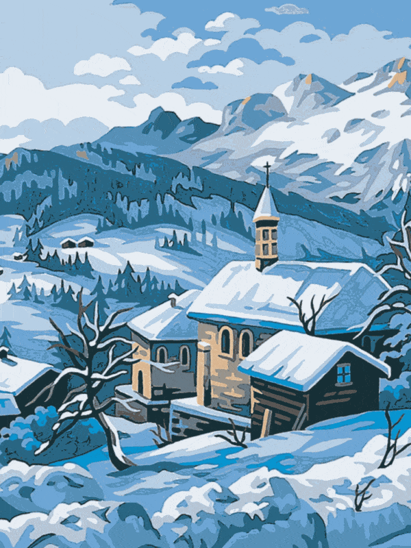 winterlandschaft (mg 073) gobelin stickbild stickpackung