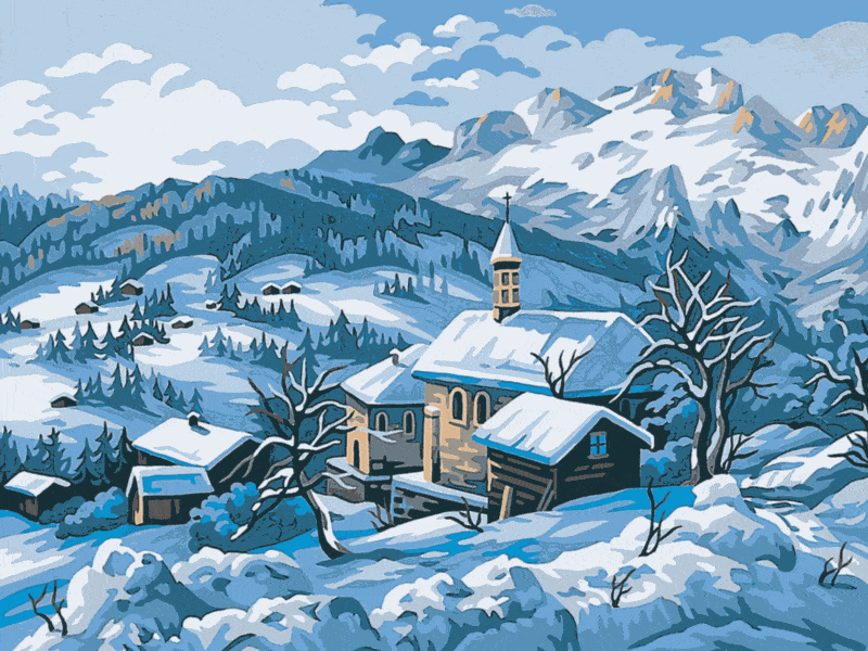 winterlandschaft (mg 073) gobelin stickbild stickpackung