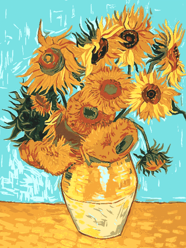 van gogh: sonnenblumen (mg 079) gobelin stickbild stickpackung