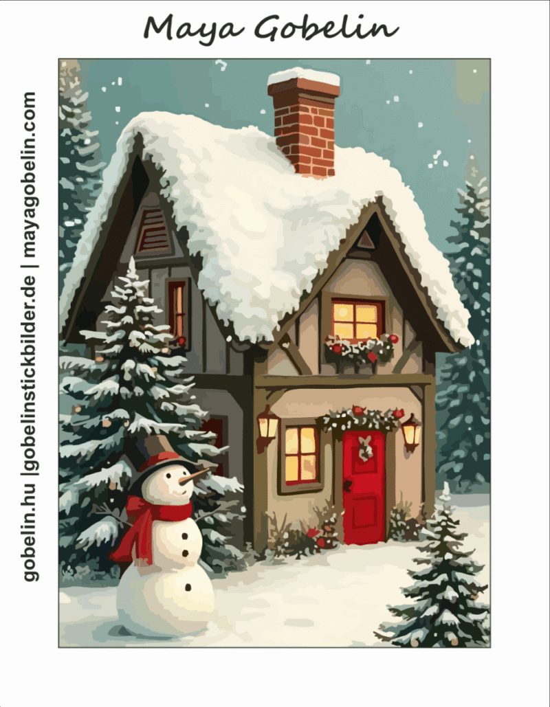 schneebedeckte landschaft ii. (mg 1079) gobelin stickbild stickpackung