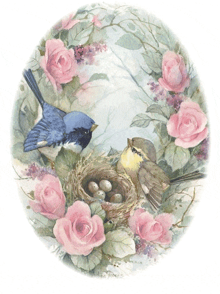 blumen und vogel (mg 194) gobelin stickbild stickpackung