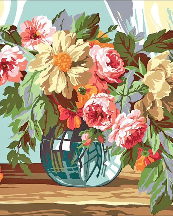 blumen im fenster (mg 204) gobelin stickbild stickpackung