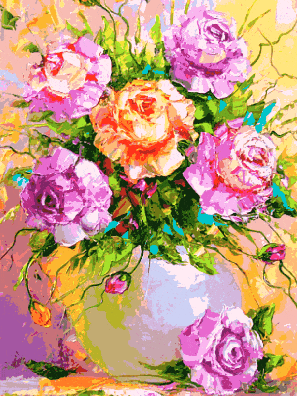 bunte stilllebenblume (mg 231) gobelin stickbild stickpackung