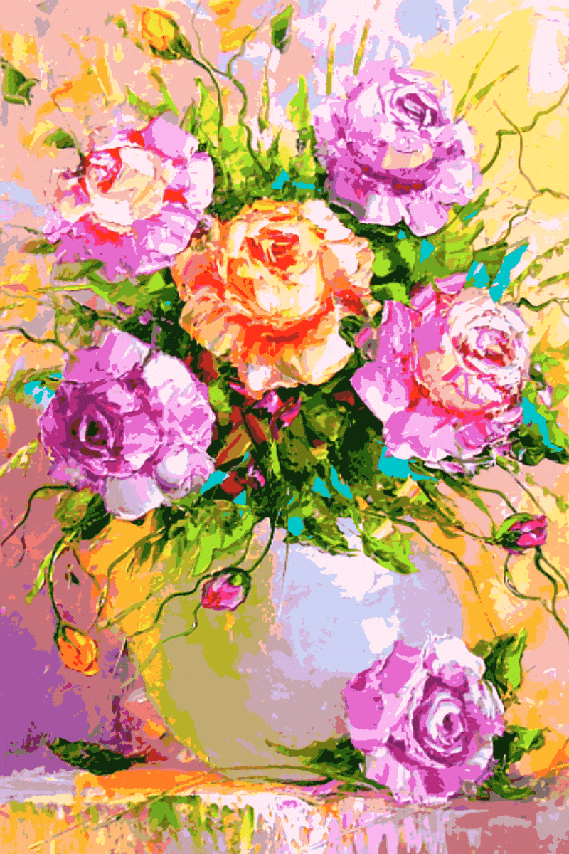 bunte stilllebenblume (mg 231) gobelin stickbild stickpackung