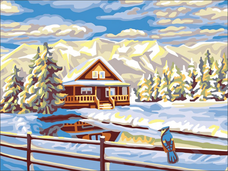 winterlandschaft (mg 240) gobelin stickbild stickpackung