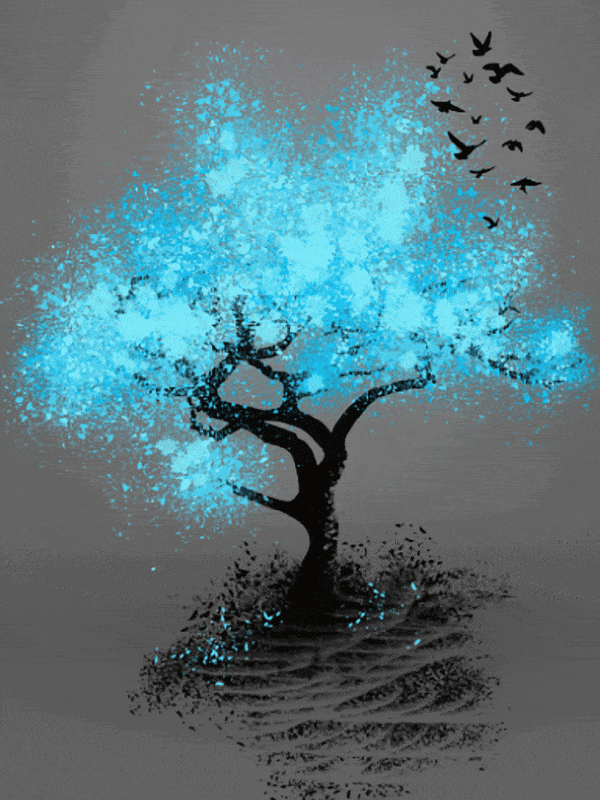 der blaue wunderbaum (mg 263) gobelin stickbild stickpackung