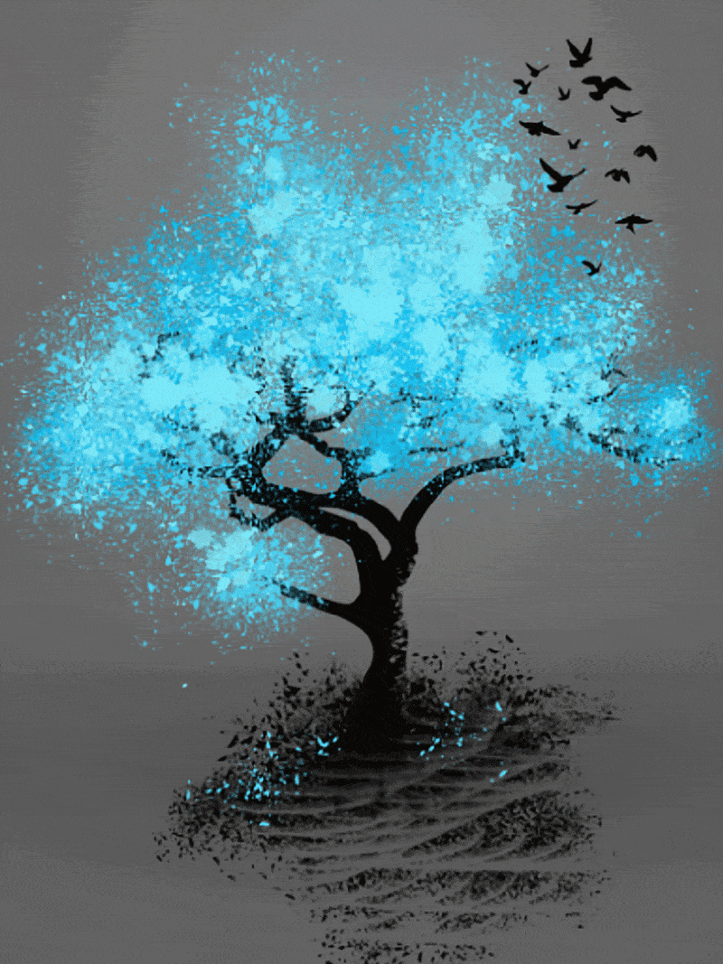 der blaue wunderbaum (mg 263) gobelin stickbild stickpackung