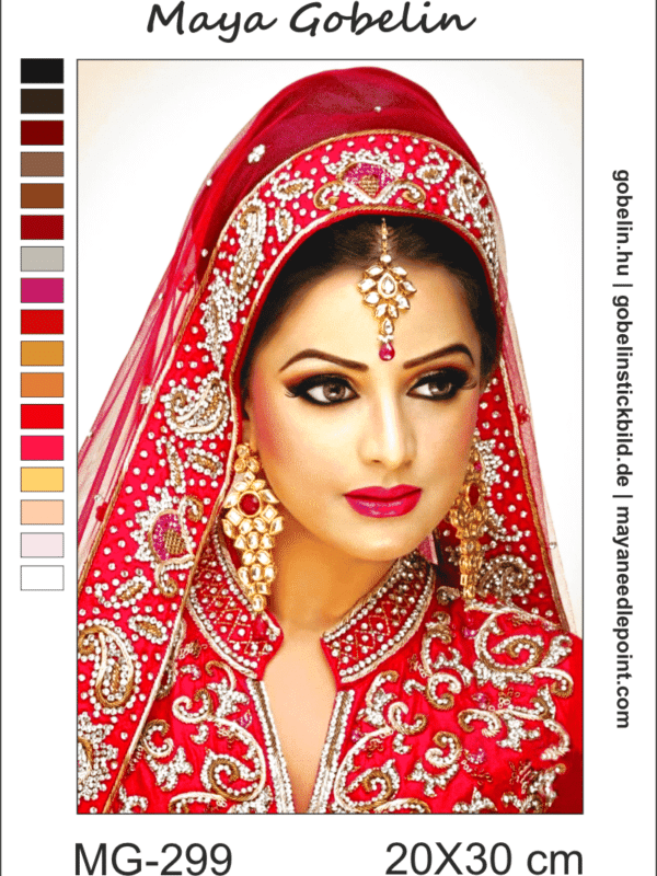 indische braut (mg 299) gobelin stickbild stickpackung