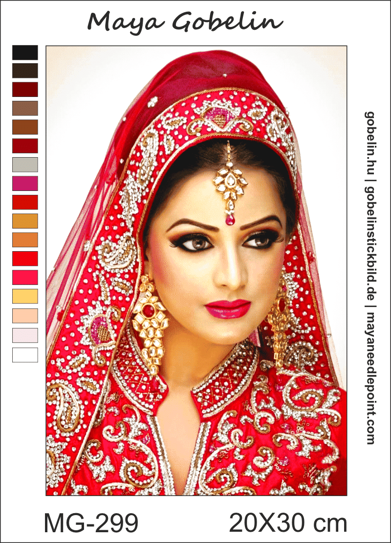 indische braut (mg 299) gobelin stickbild stickpackung