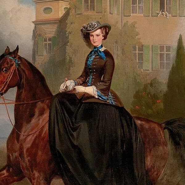sissi auf dem pferd (mg 313) gobelin stickbild stickpackung