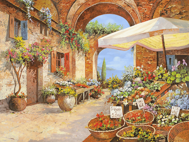 blumenmarkt (mg 333) gobelin stickbild stickpackung
