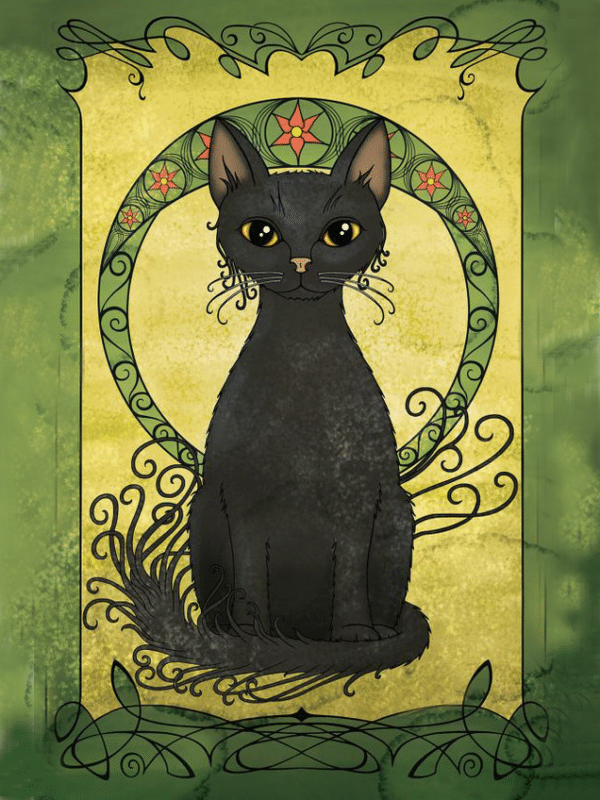 schwarze katze (mg 422) gobelin stickbild stickpackung