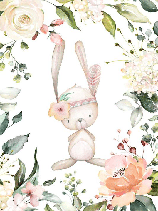 hase zwischen blumen (mg 428) gobelin stickbild stickpackung