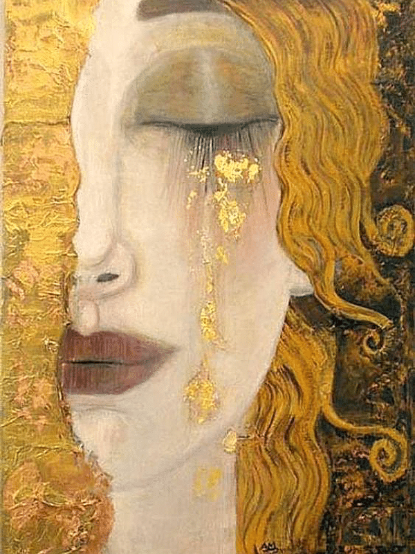 klimt goldene tränen (mg 495) gobelin stickbild stickpackung