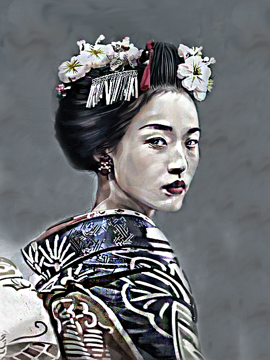 geisha portrait (mg 509) gobelin stickbild stickpackung