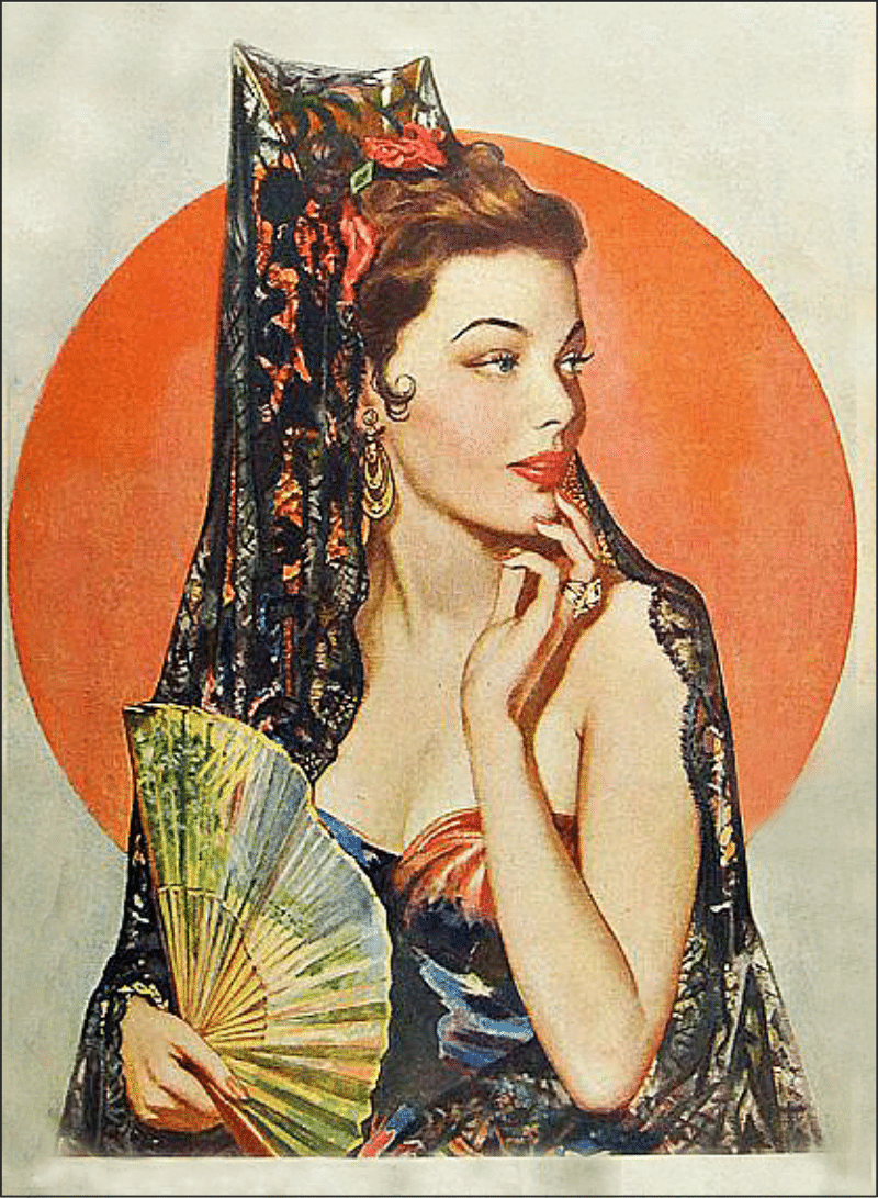 hispanische frau (mg 524) gobelin stickbild stickpackung