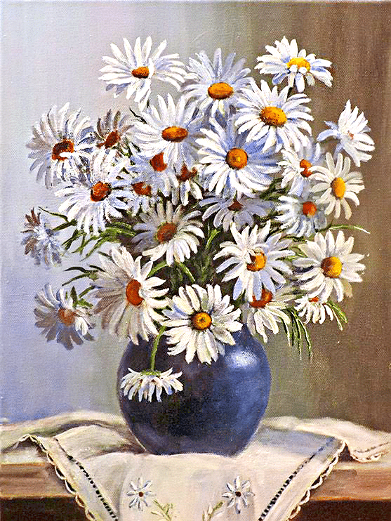 gänseblümchen stillleben (mg 529) gobelin stickbild stickpackung