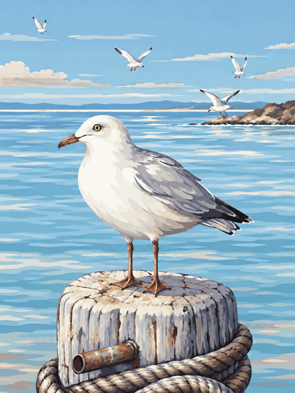 möwe gobelin,stickbare gobelin,gobelin set,gobelinstickerei