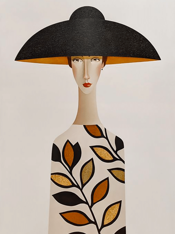 jahreszeiten serie frau mit hut herbst (mg 539) gobelin stickbild stickpackung